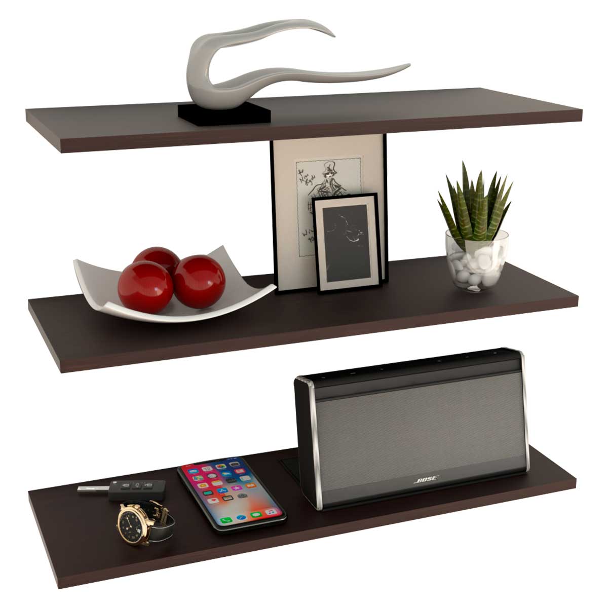 Set 3 Repisas Flotantes Modernas Minimalistas Melamina 50x20