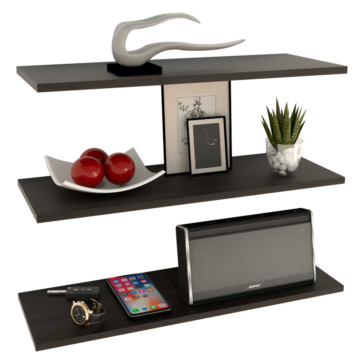 Set 3 Repisas Flotantes Modernas Minimalistas Melamina 50x20