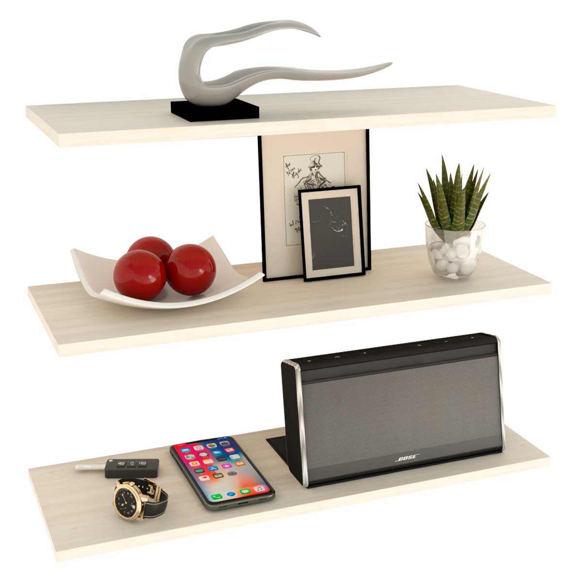 Set 3 Repisas Flotantes Modernas Minimalistas Melamina 50x20