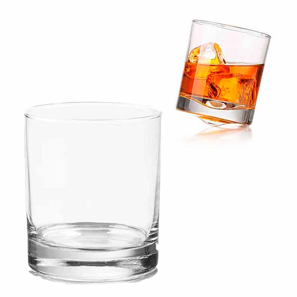 Juego de vasos Rombus de vidrio 15oz y 11oz Crisa - 12 piezas