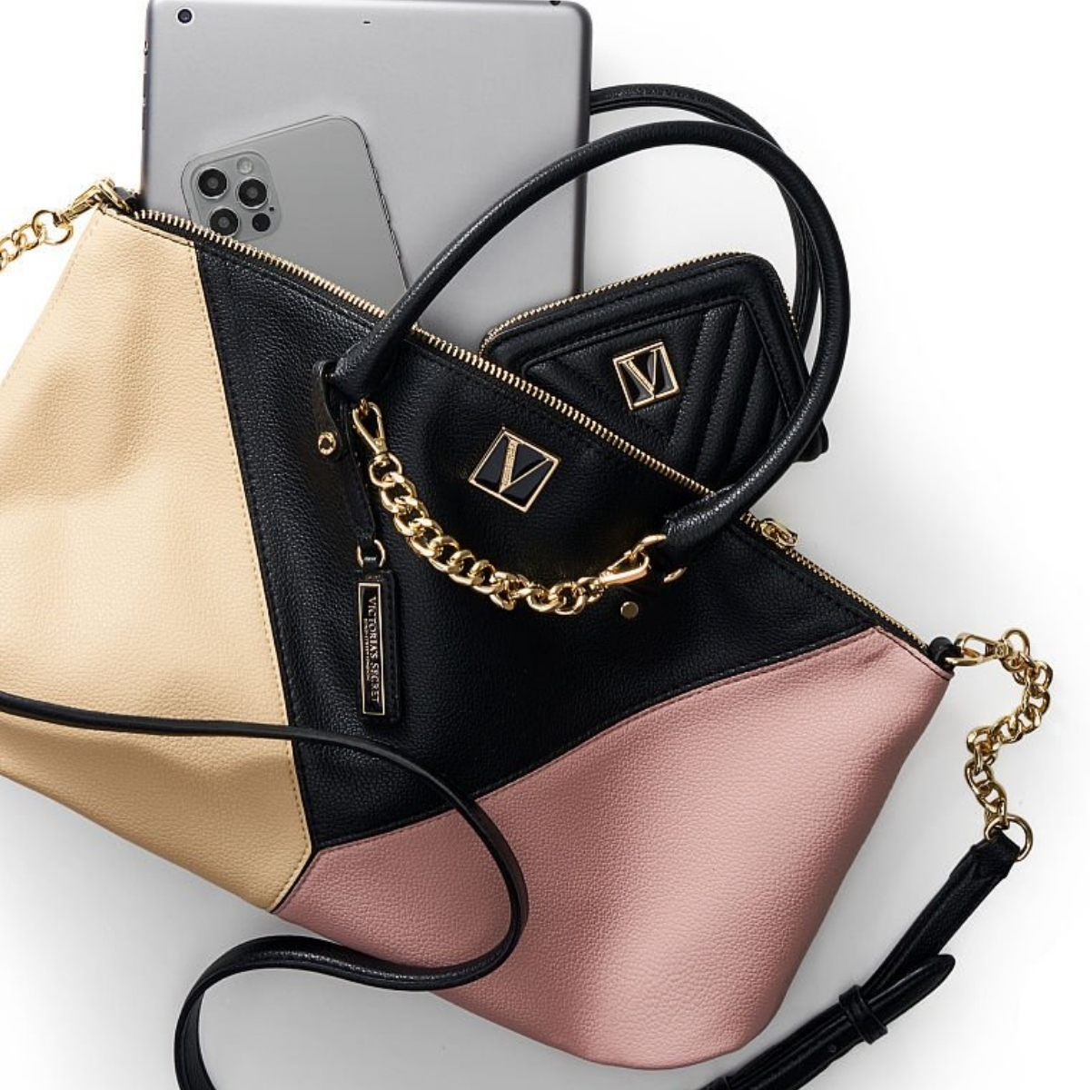 BOLSA VICTORIA'S SECRET TRI COLOR CROSSBODY ORIGINAL 