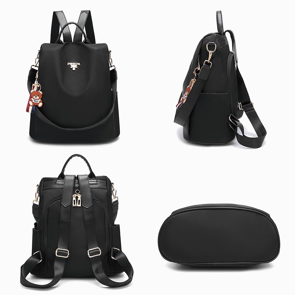 Mochila Mujer Moda Oxford Impermeable correas hombro moda NEGRO