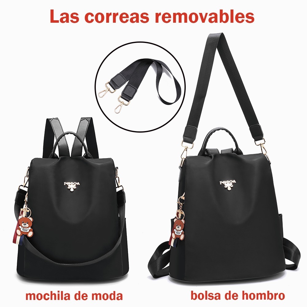 Mochila Mujer Moda Oxford Impermeable correas hombro moda NEGRO