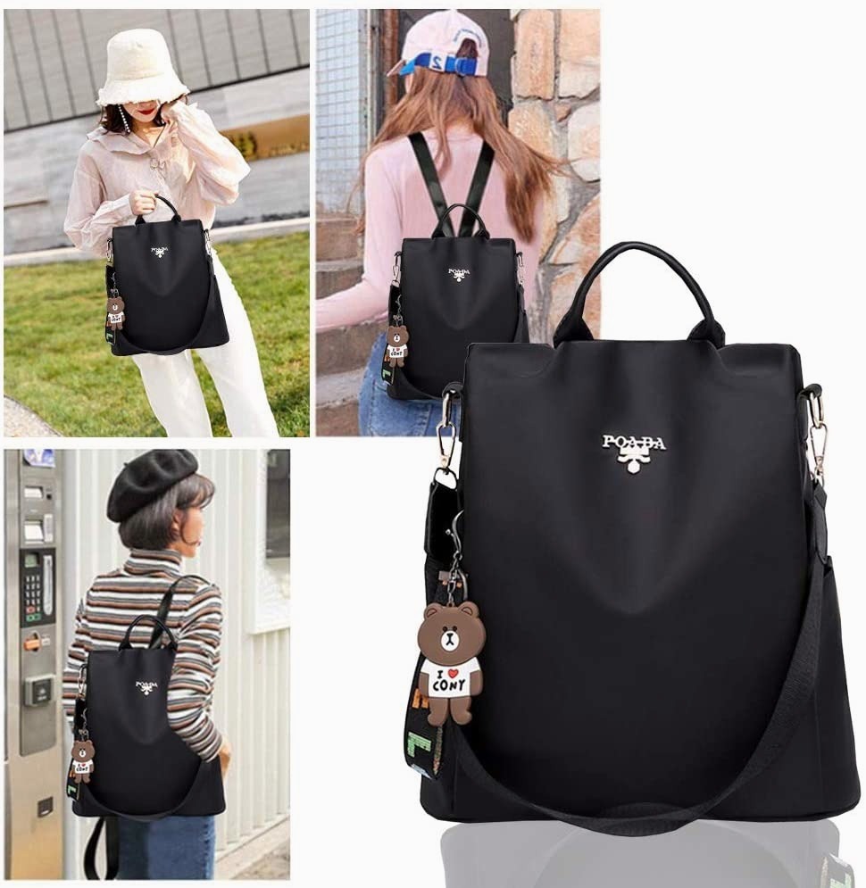 Mochila Mujer Moda Oxford Impermeable correas hombro moda NEGRO
