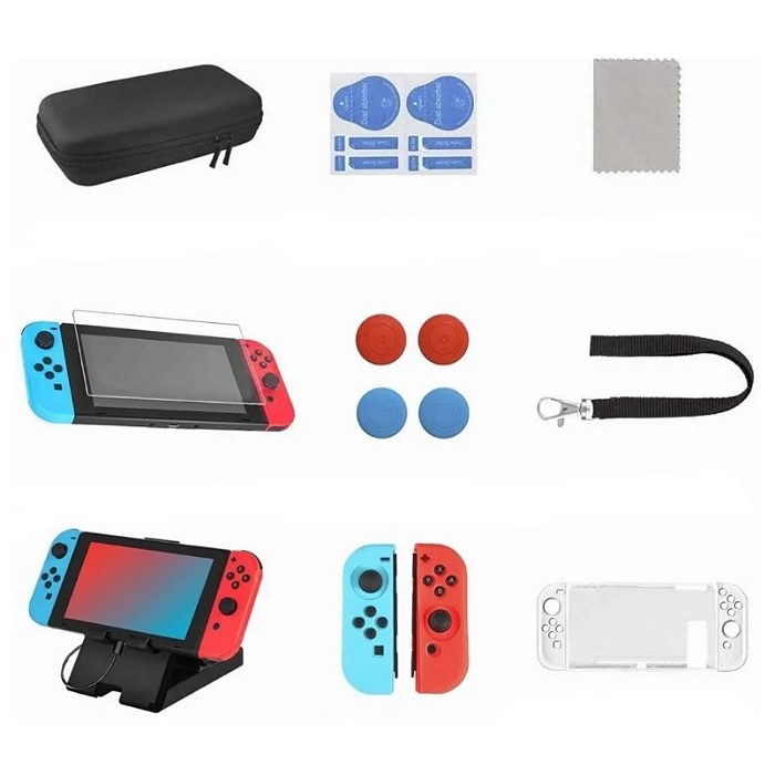 Kit De Accesorios Con Estuche Para Nintendo Switch 16 En 1