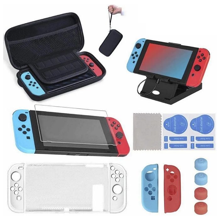 Kit De Accesorios Con Estuche Para Nintendo Switch 16 En 1