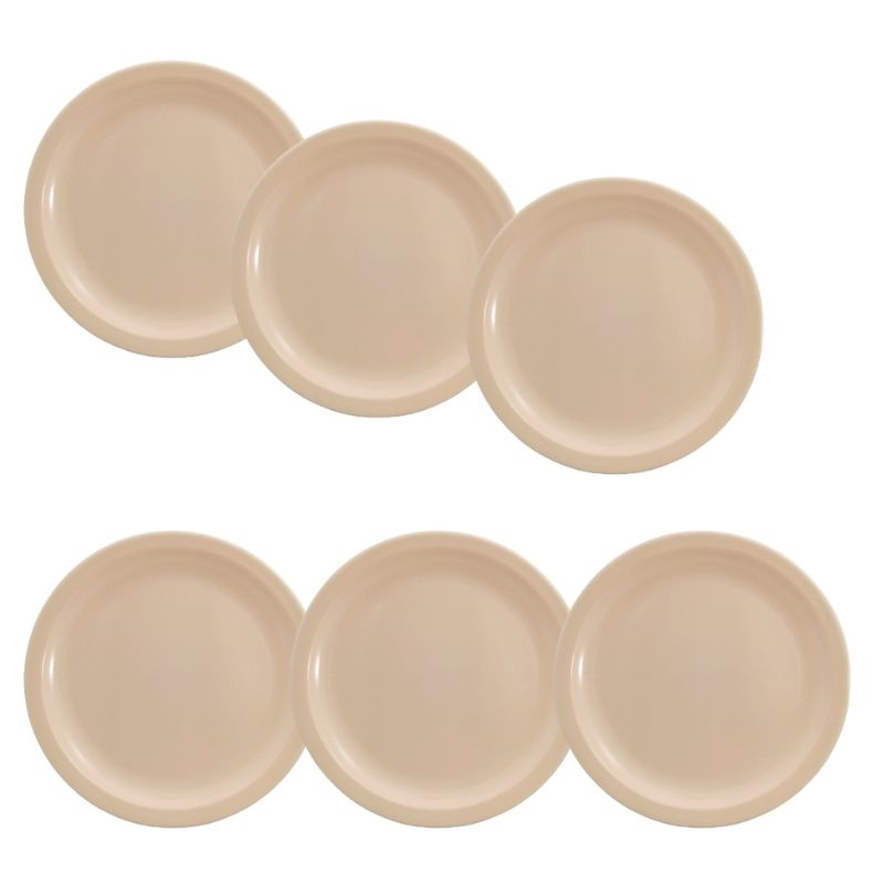 Plato trinche de plástico tipo melamina 16 cm 6 piezas 