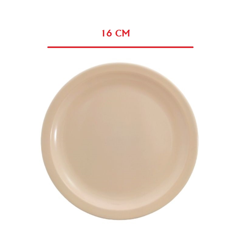 Plato trinche de plástico tipo melamina 16 cm 6 piezas 