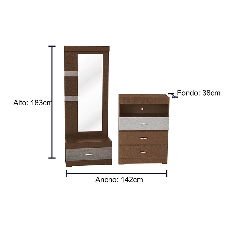 RECÁMARA VENECIA KING SIZE 5 PZ-ENTREGA UNICAMENTE EN CDMX, QUERÉTARO Y SUS ÁREAS METROPOLITANAS