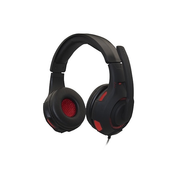 Diadema Gaming Negro Audifonos 3.5mm Binaural PC Video Juegos Oficina Casa NA-0304R Gamer Alambrico Musica