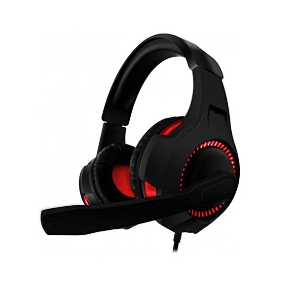 Diadema Gaming Negro Audifonos 3.5mm Binaural PC Video Juegos Oficina Casa NA-0304R Gamer Alambrico Musica