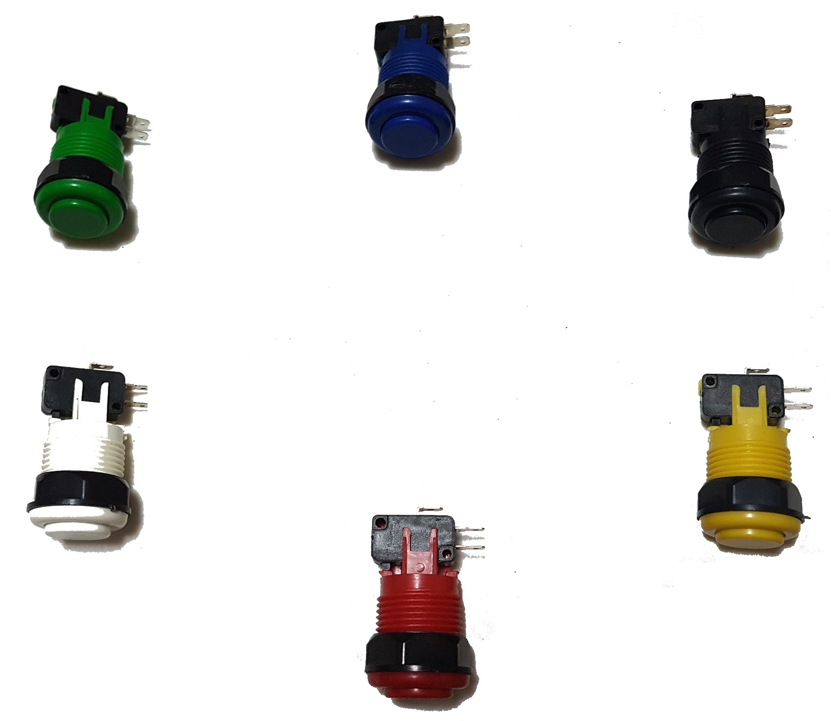 10 Botones Arcade Nacional Con Microswitch Para Maquinitas