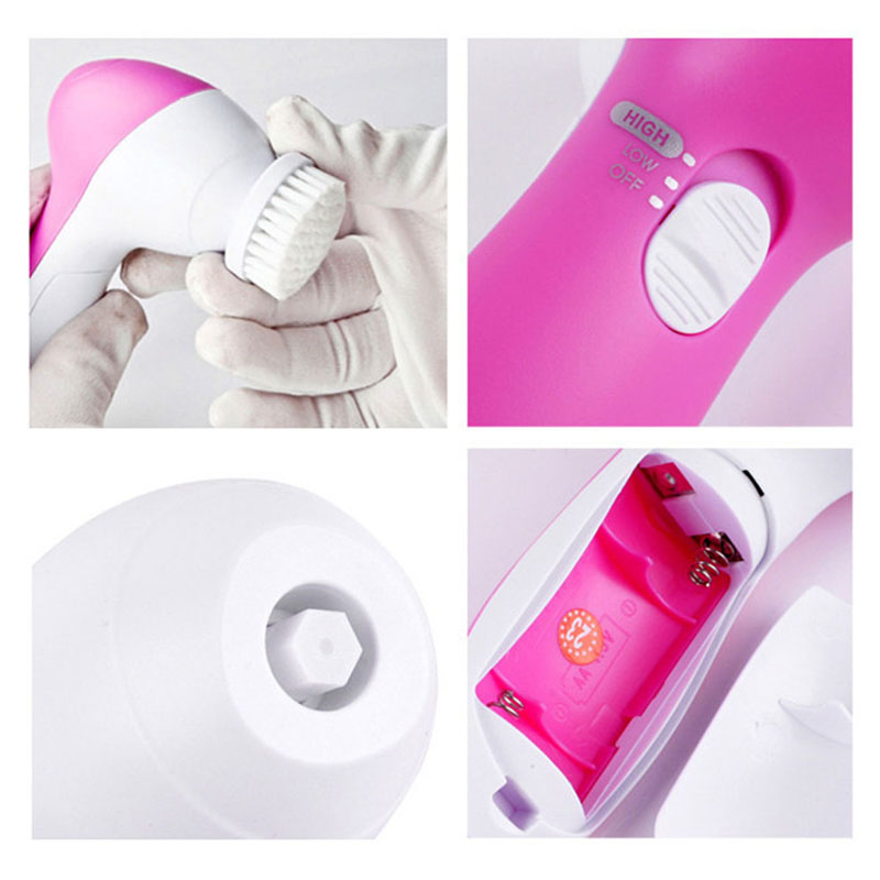 Cepillo Limpiador Facial Eléctrico Desmaquillante 5 en 1 Spa B