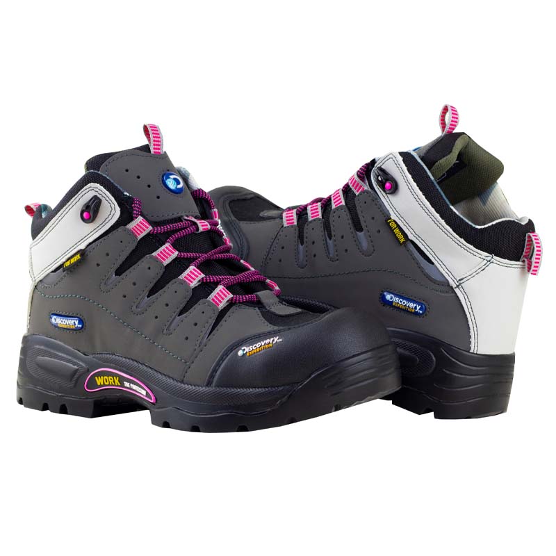 BOTAS INDUSTRIAL DAMA CASQUILLO DE POLICARBONATO DISCOVERY BLACKWOOD 1958 NOBUCK GRIS