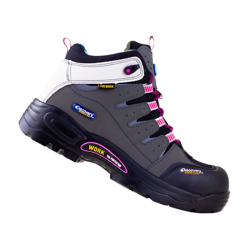 BOTAS INDUSTRIAL DAMA CASQUILLO DE POLICARBONATO DISCOVERY BLACKWOOD 1958 NOBUCK GRIS