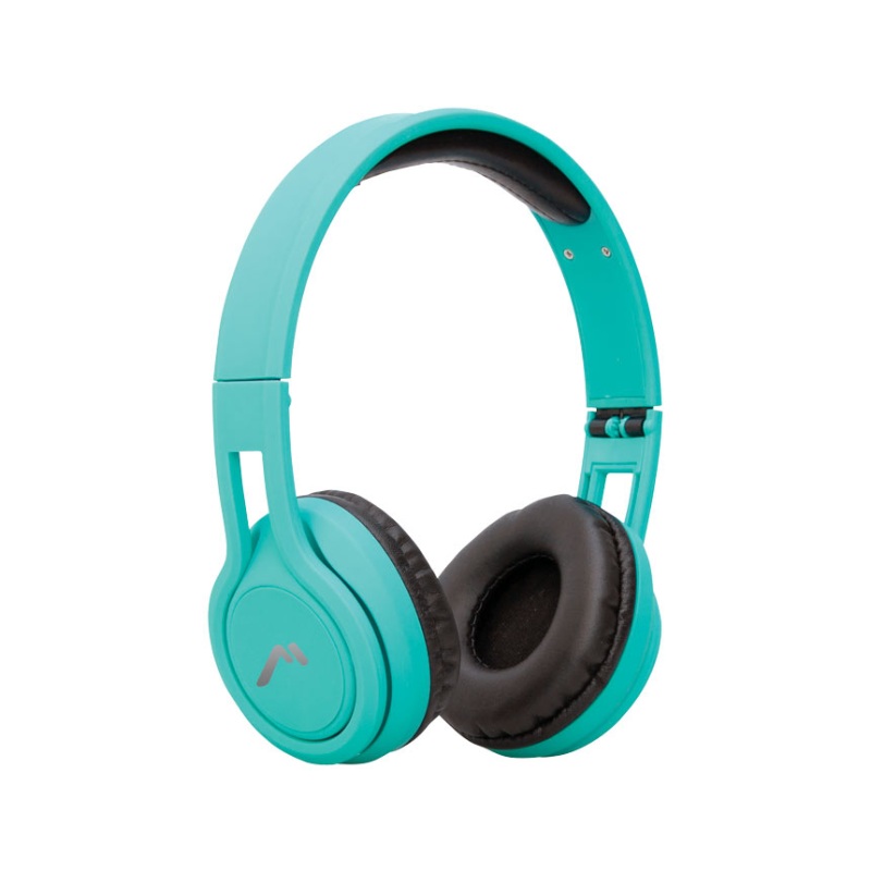 Audífonos Mitzu MH-5042GR, Alámbricos Plegables turquesa con cable desmontable END