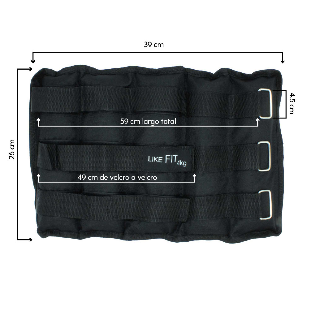 Par De Polainas Ajustables 4kg C/u 8kg En Total