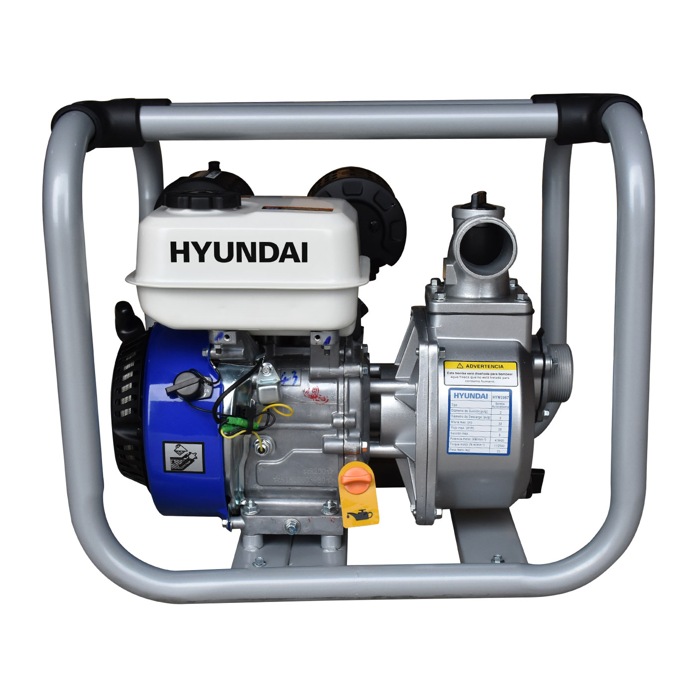 MOTOBOMBA AUTOCEBANTE HYUNDAI 6.7 HP 2X2 4 TIEMPOS - HYW2067