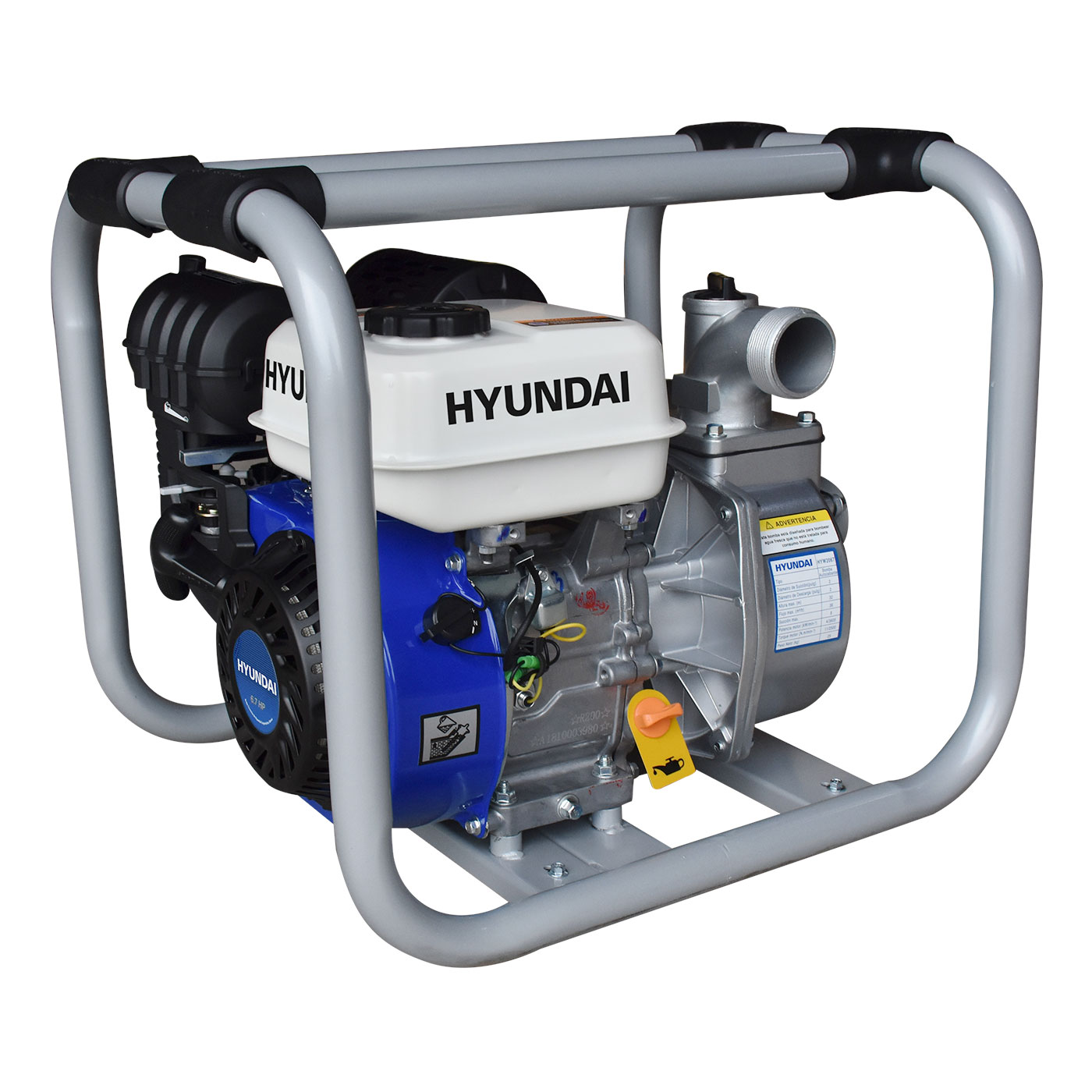 MOTOBOMBA AUTOCEBANTE HYUNDAI 6.7 HP 2X2 4 TIEMPOS - HYW2067