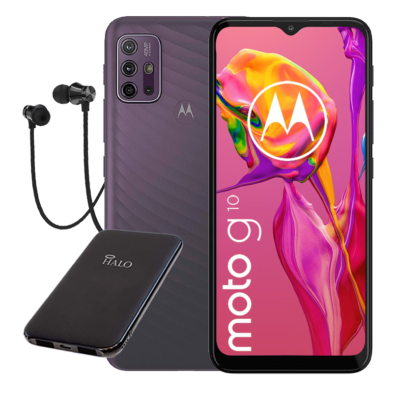 Motorola Moto G10 64/4GB Dual Sim- Gris + Power Bank + Audifono
