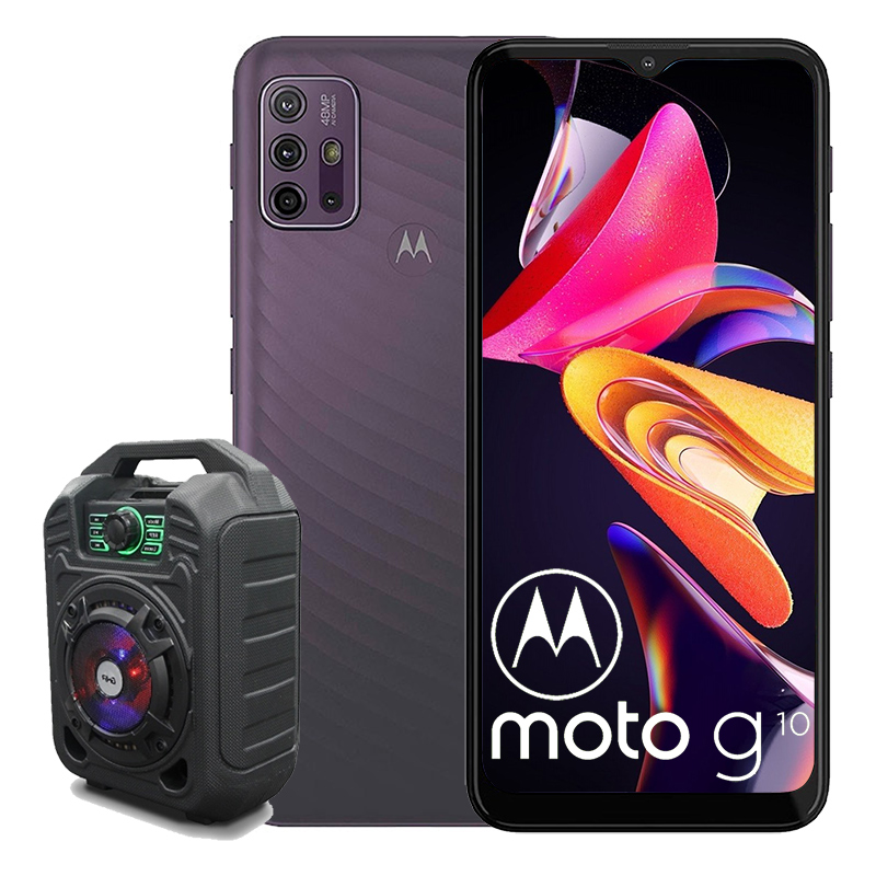 Motorola Moto G10 64/4GB Dual Sim- Gris + Bocina Bluetooth