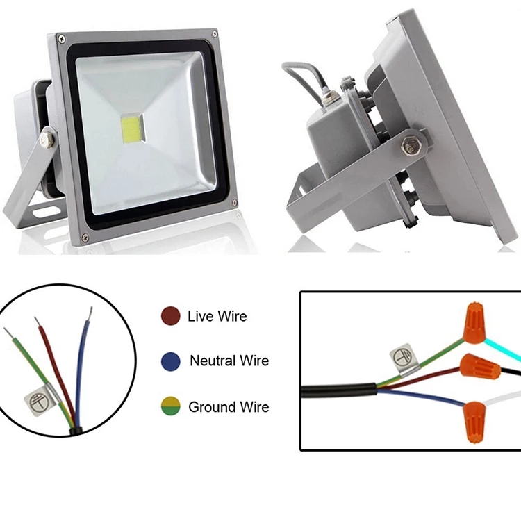 Reflector Led 50w Exterior Blanco Frio Luminaria Lampara