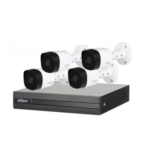 SISTEMA DE SEGURIDAD CON 1DVR Y 4 CAMARAS HDCVI