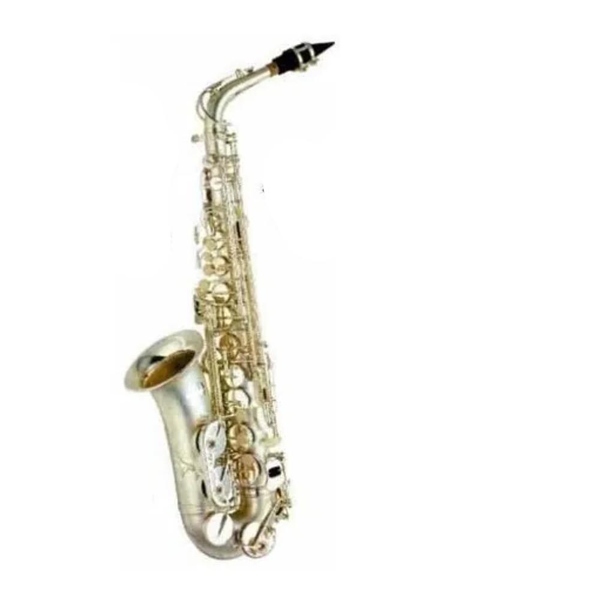 SAXOFON SILVERTONE ALTO Eb PLATA CON ESTUCHE SLSX017