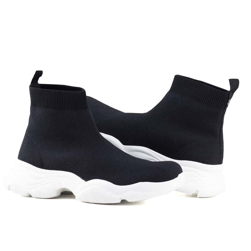 TENIS URBANO FLEXI ESTILO CALCETIN 103405 NEGRO SUELA LIGERA