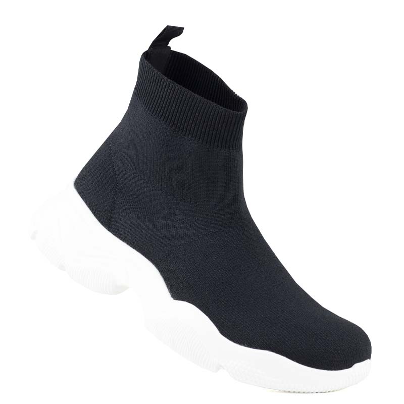 TENIS URBANO FLEXI ESTILO CALCETIN 103405 NEGRO SUELA LIGERA