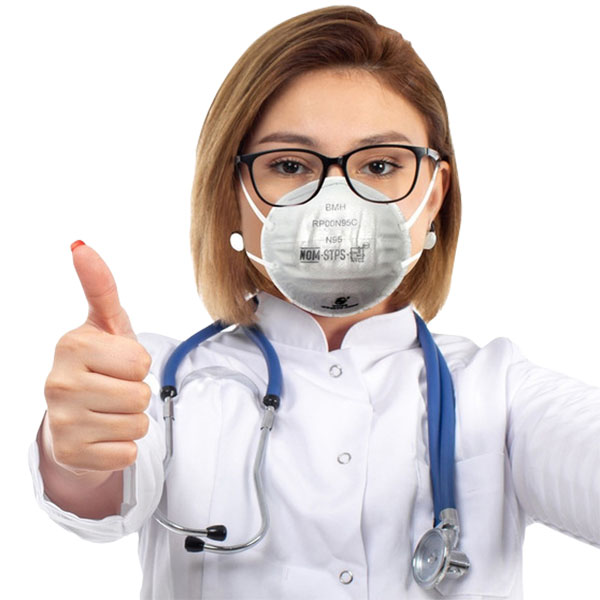 Cubrebocas Con Filtro N95 tipo Concha Antiviral 1pza Certificado Grado Médico