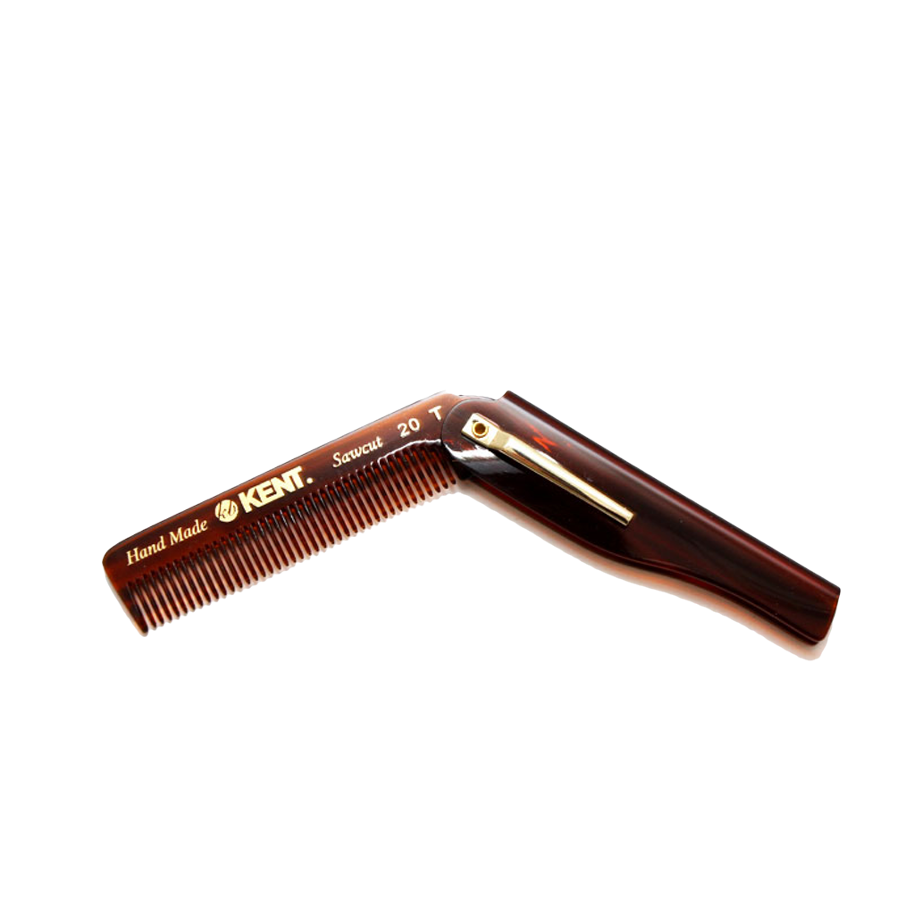 Kent Brushes Peine Plegable de Bolsillo con Diente Fino 75mm