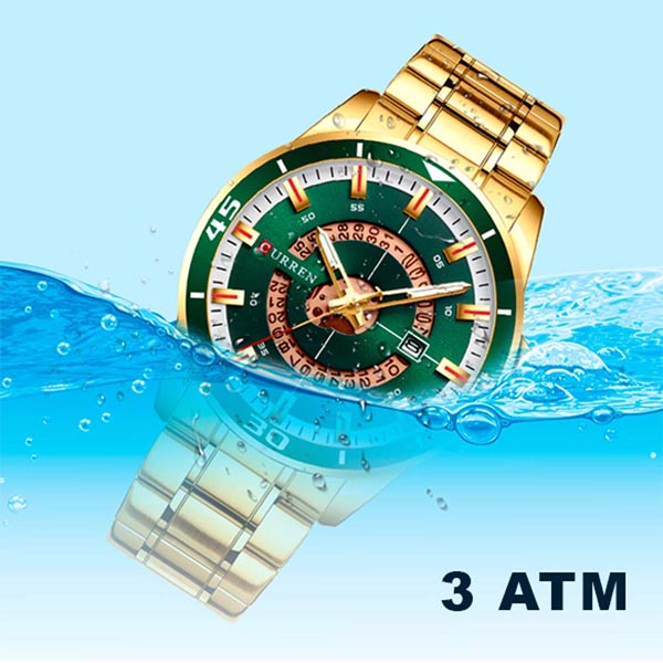 Reloj Curren para Hombre, Análogo, Extensible de Acero Inoxidable, Ajustable, Broche de Mariposa, El 