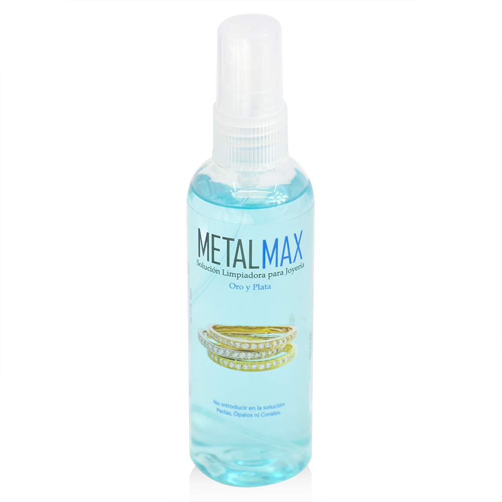 LIMPIADOR DE PLATA Y ORO METAL MAX DE 100ML.