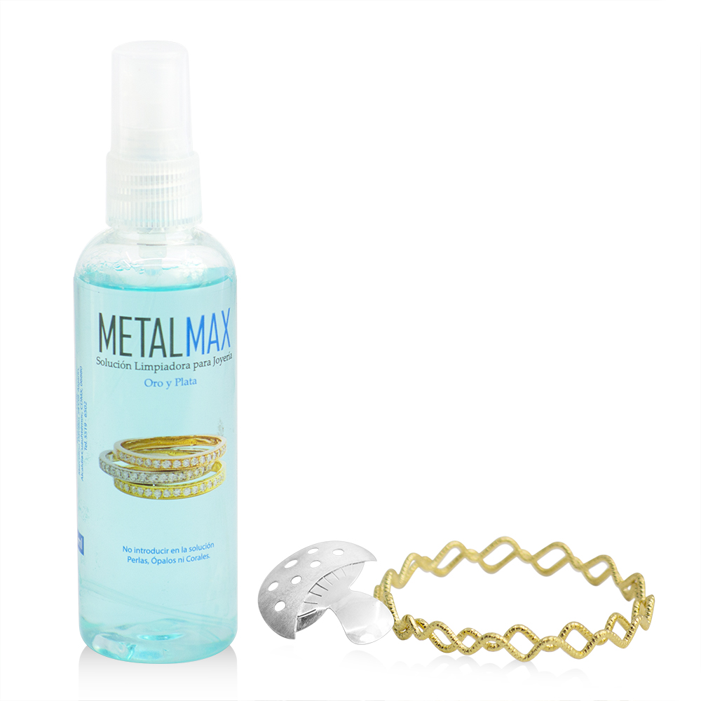 LIMPIADOR DE PLATA Y ORO METAL MAX DE 100ML.
