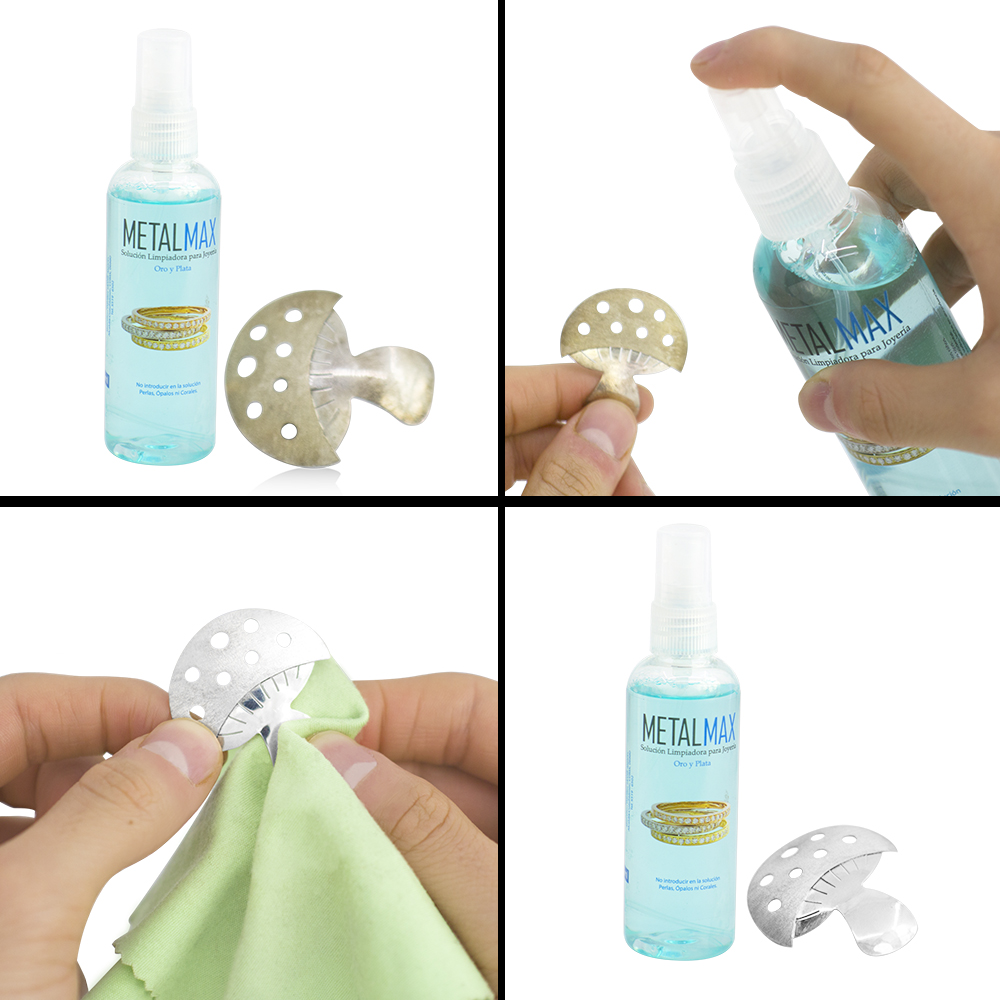 LIMPIADOR DE PLATA Y ORO METAL MAX DE 100ML.