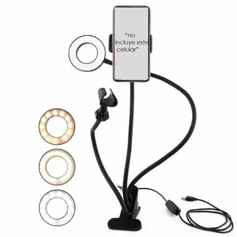 Aro Luz Led Lampara flexible para celular y microfono .