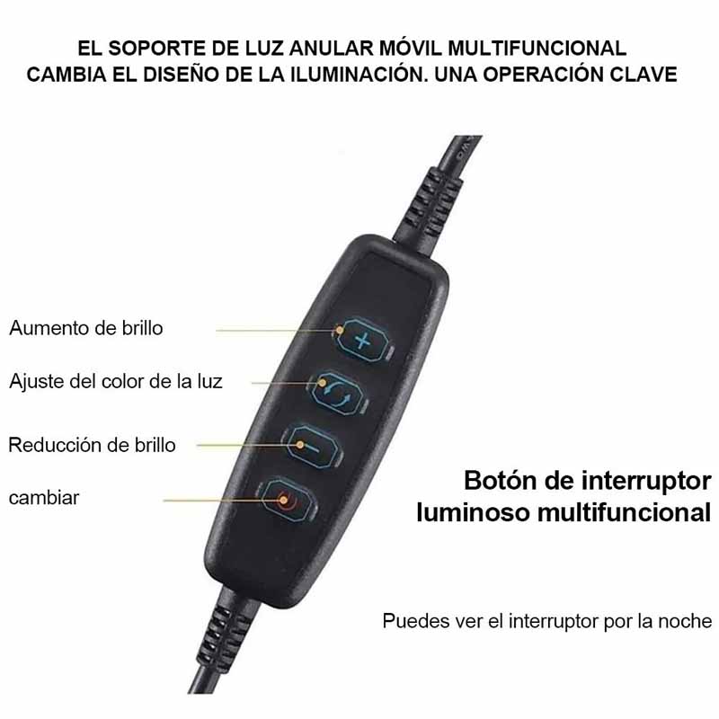 Aro Luz Led Lampara flexible para celular y microfono .