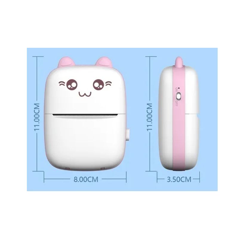 MINI IMPRESORA TERMICA PORTATIL BLUETOOTH PARA CELULAR, TABLET O PC, AZUL