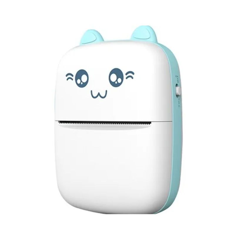 MINI IMPRESORA TERMICA PORTATIL BLUETOOTH PARA CELULAR, TABLET O PC, AZUL