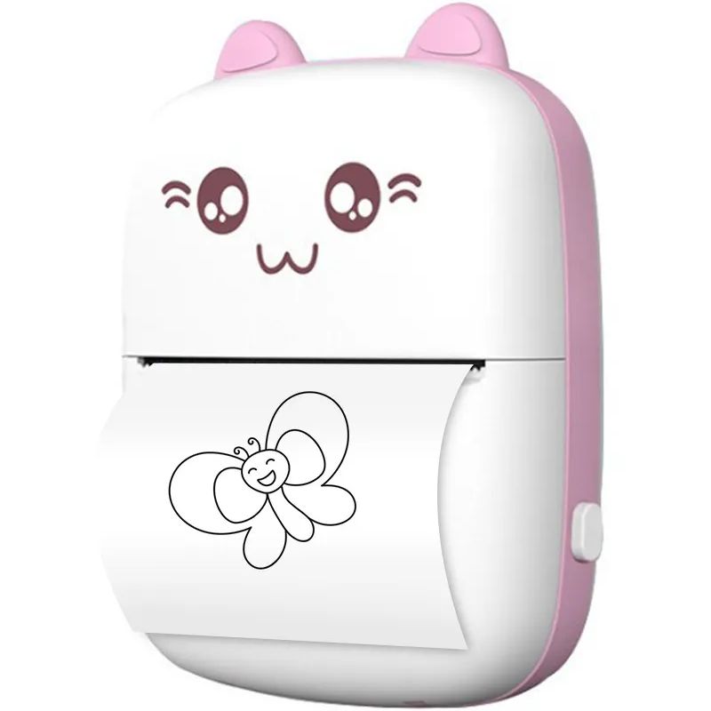 MINI IMPRESORA TERMICA PORTATIL BLUETOOTH PARA CELULAR, TABLET O PC, ROSA