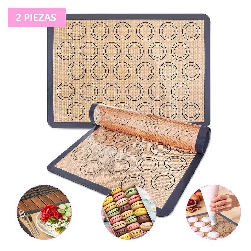 Tapetes Para Hornear De Silicona Antiadherente 42 X 29.5cm