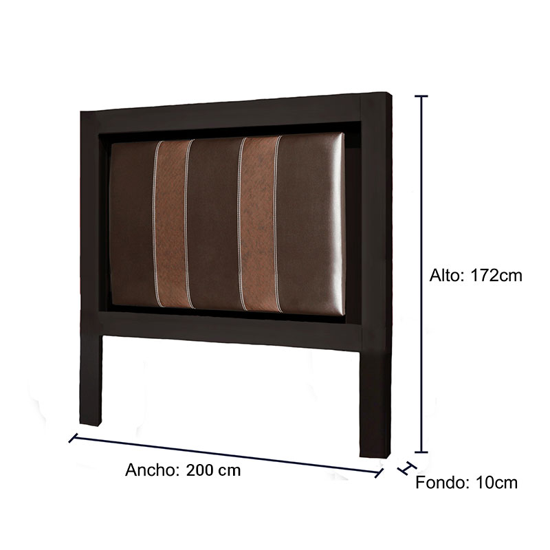 RECÁMARA MOBELO MILAN KING SIZE 3 PZ COLOR CHOCOLATE-ENTREGA ÚNICAMENTE EN CDMX, QUERÉTARO, PACHUCA, TOLUCA Y SUS ÁREAS METROPOLITANAS