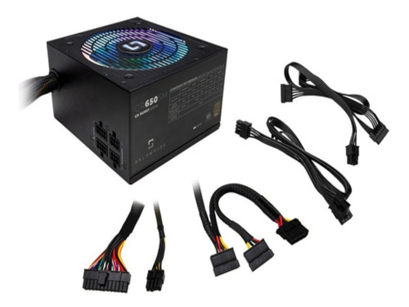 Fuente De Poder 650w 80 Plus Bronze Balam Rush Semi Modular