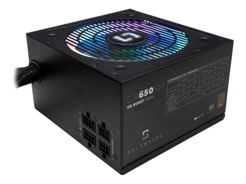 Fuente De Poder 650w 80 Plus Bronze Balam Rush Semi Modular