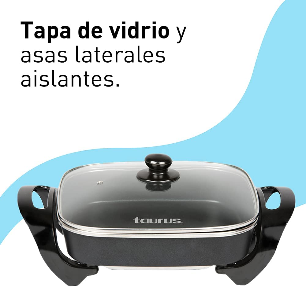 Sarten Electrico  Antiadherente 30cm Negro Taurus