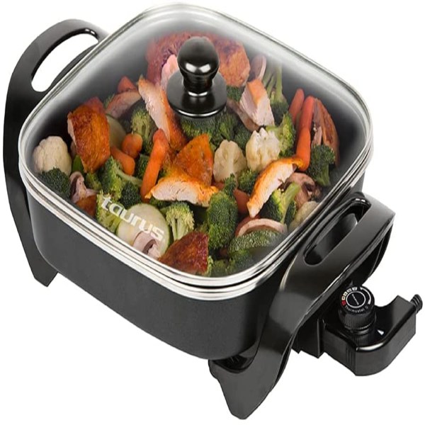 Sarten Electrico  Antiadherente 30cm Negro Taurus