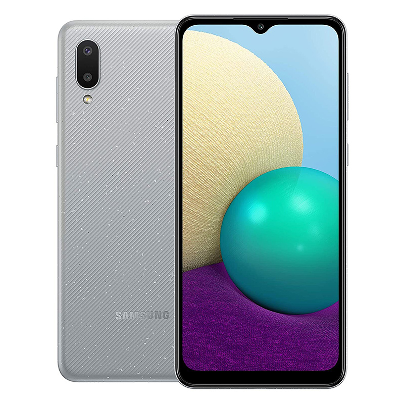 Celular Samsung Galaxy A02 64GB - Gris + Audifonos + Microsd 32gb