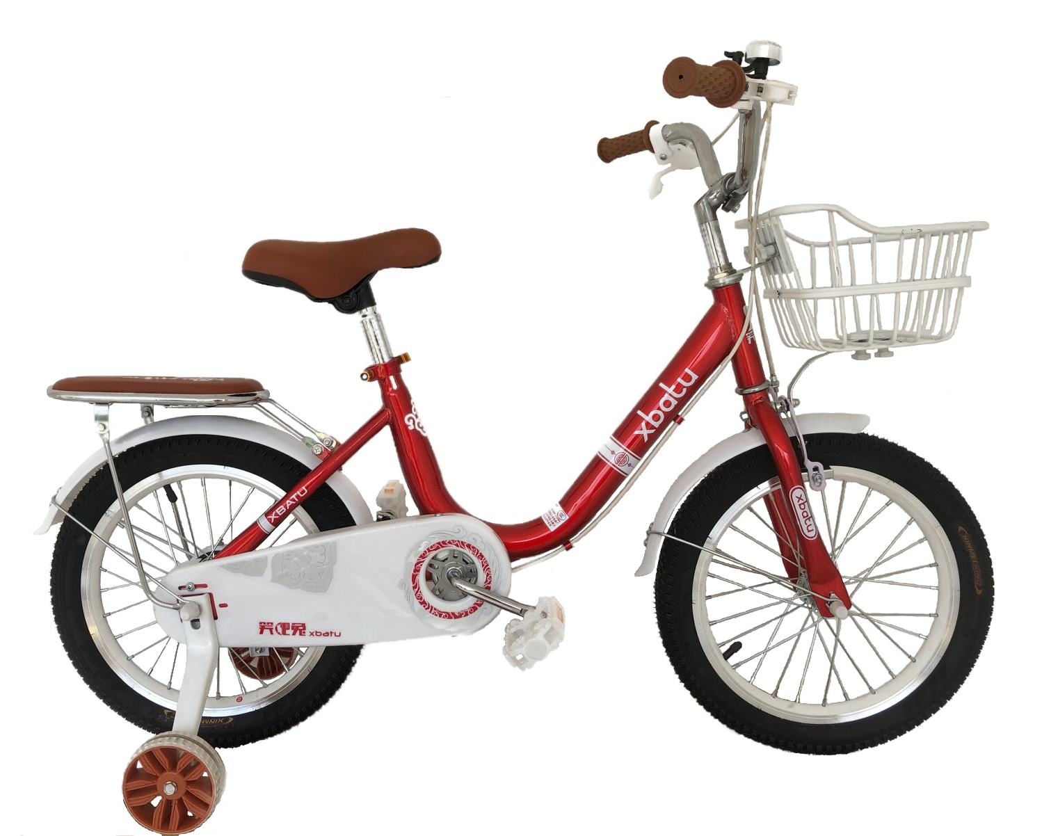 Bicicleta Infantil Niño o Niña Rabbit Acero Canasta y Parrilla Rodada 18" Color Rojo