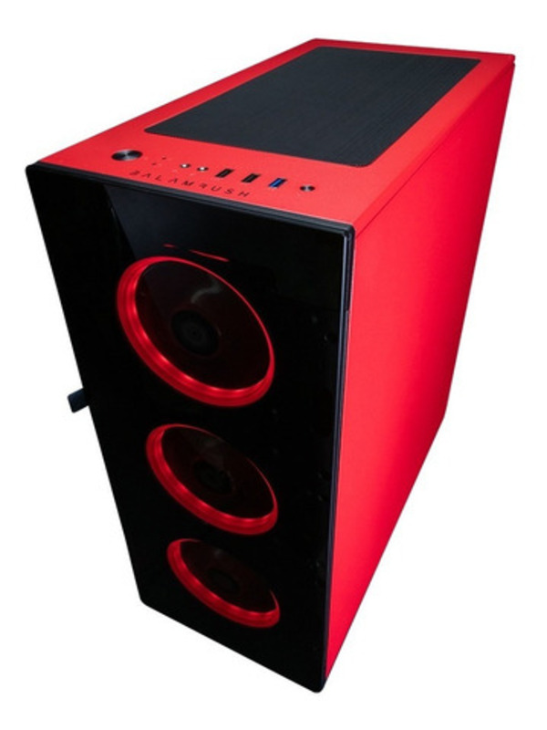 Gabinete Pc Gaming E-atx Thinos Balam Rush Rojo 4 Vent Rgb